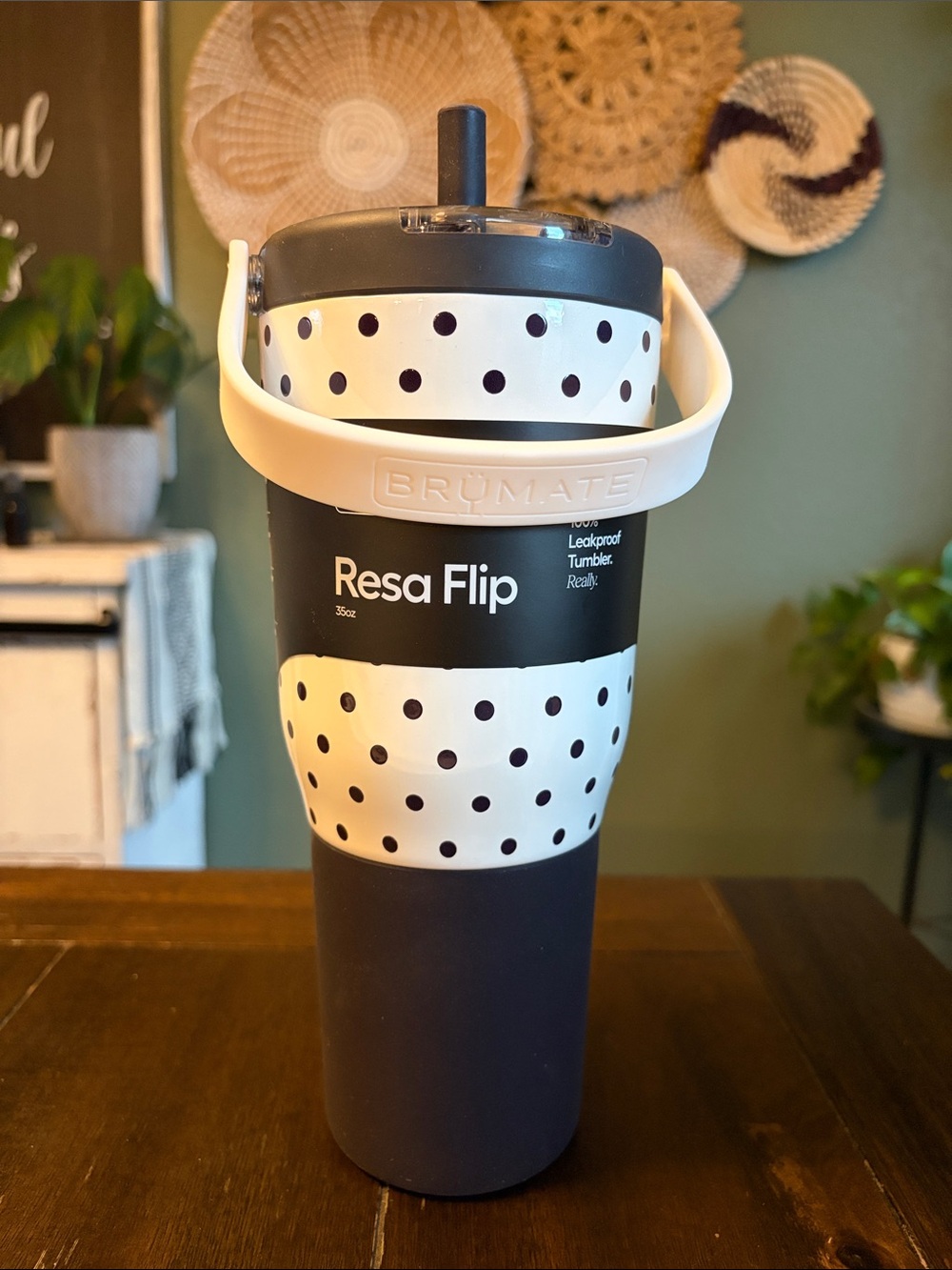 BruMate Resa Flip 35oz Tumbler in Polka Pearl! New!